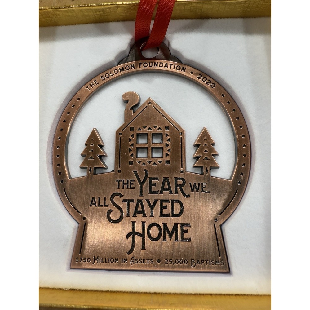RARE The Solomon‎ Foundation 2020 "The Year We Stayed Home"  Christmas Ornament